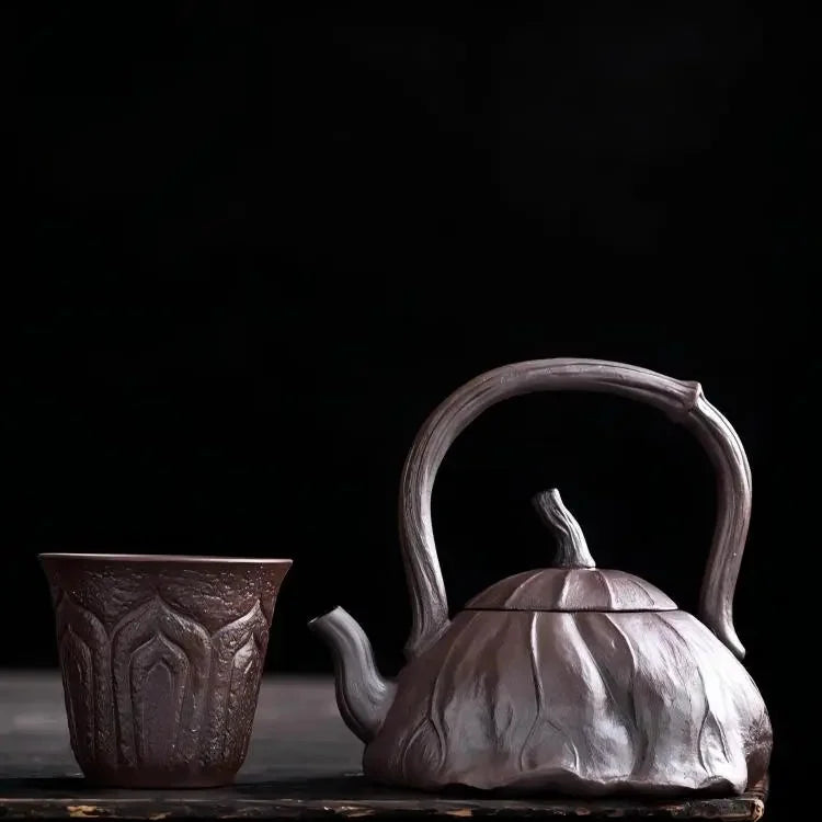 Hand-Carved Lotus Zisha Teapot product gallery photo 7 for zisha teapot