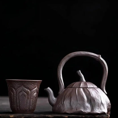 Hand-Carved Lotus Zisha Teapot product gallery photo 7 for zisha teapot