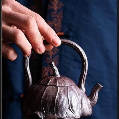 Hand-Carved Lotus Zisha Teapot product gallery photo 10 for zisha teapot
