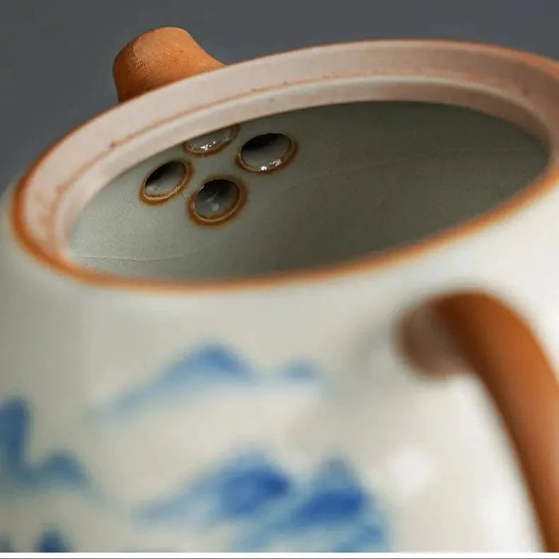 Hand-Painted Ru-Kiln Celadon Tea Set product gallery photo 9 for ceramic gongfu tea set