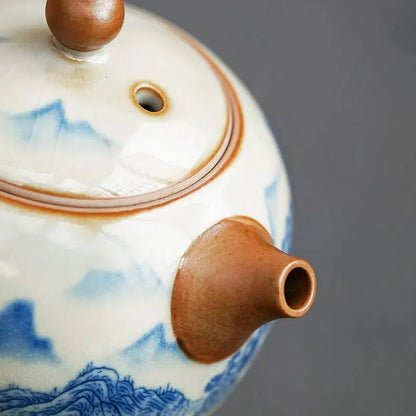 Hand-Painted Ru-Kiln Celadon Tea Set product gallery photo 10 for ceramic gongfu tea set