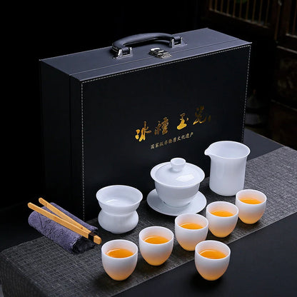 Ice-Glaze Jade Porcelain Tea Set detail photo 3 for ceramic gongfu tea set