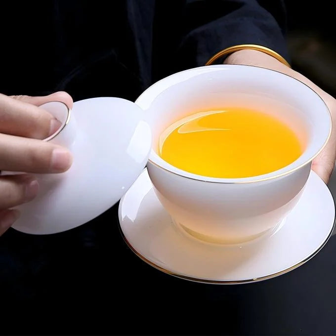 Ice-Glaze Jade Porcelain Tea Set product gallery photo 15 for ceramic gongfu tea set