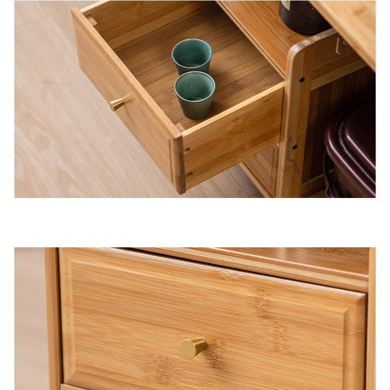 Movable Chinese Gongfu Bamboo Tea Table detail photo 4 for gongfu tea table