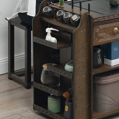 Movable Integrated Chinese Tea Cabinet detail photo 3 for gongfu tea table