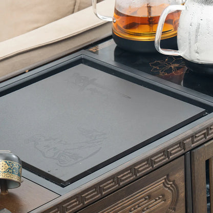 Movable Integrated Chinese Tea Cabinet detail photo 4 for gongfu tea table