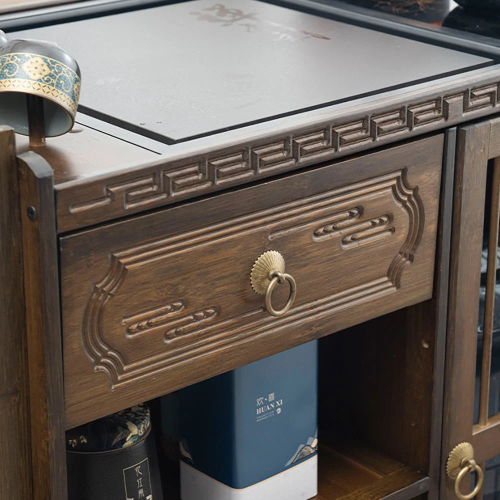 Movable Integrated Chinese Tea Cabinet product gallery photo 5 for gongfu tea table