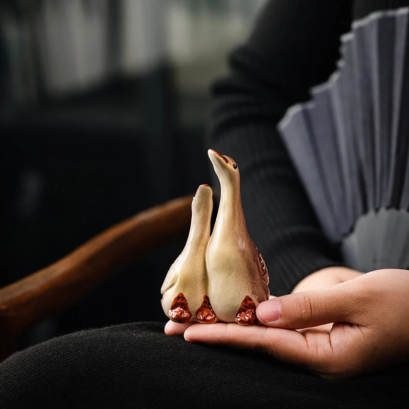 Gaggle of Geese Tea pets detail photo 3 for gongfu tea pet