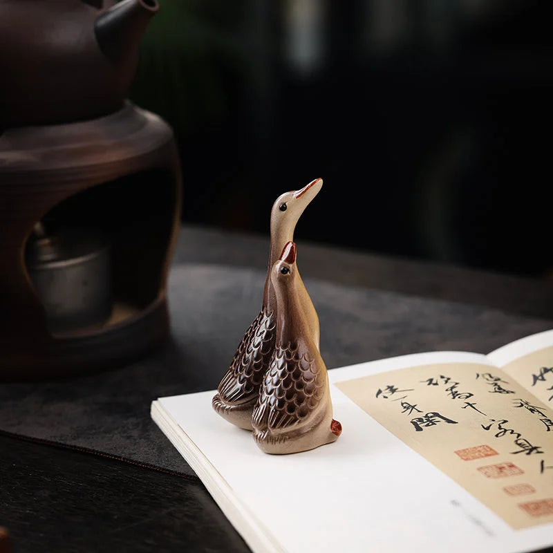 Gaggle of Geese Tea pets detail photo 4 for gongfu tea pet