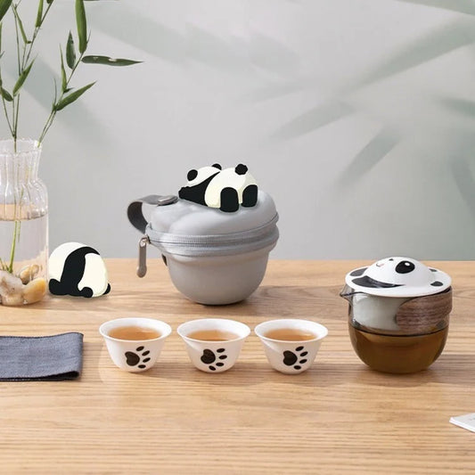 All-in-One Panda Travel Tea Set detail photo 2 for travel tea set