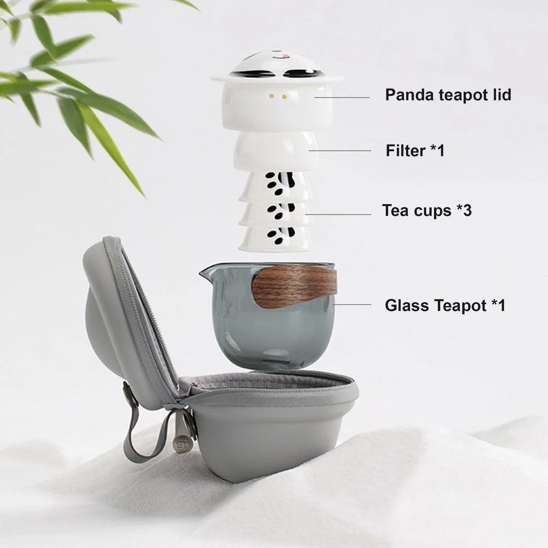 All-in-One Panda Travel Tea Set detail photo 4 for travel tea set