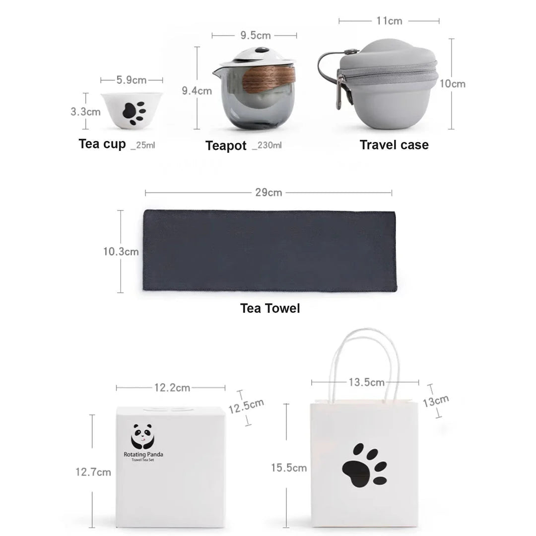 All-in-One Panda Travel Tea Set product gallery photo 5 for travel tea set