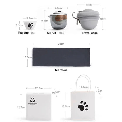 All-in-One Panda Travel Tea Set product gallery photo 5 for travel tea set