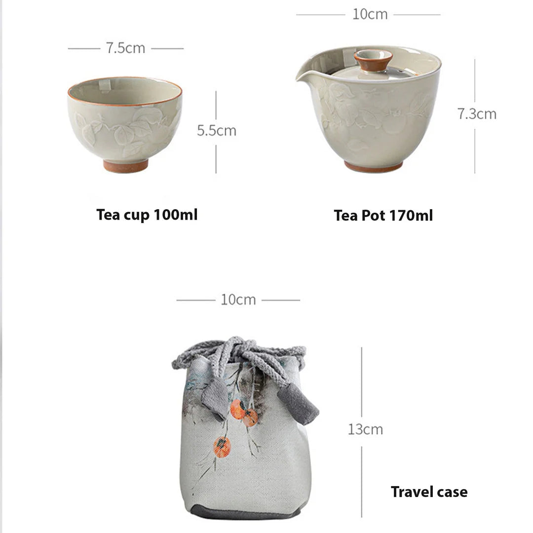 Persimmon product gallery photo 5 for travel tea set