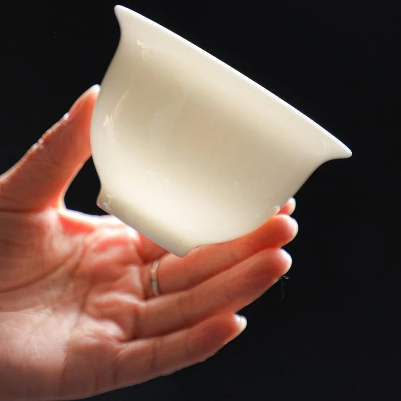 Premium White Porcelain Tea Set product gallery photo 6 for ceramic gongfu tea set