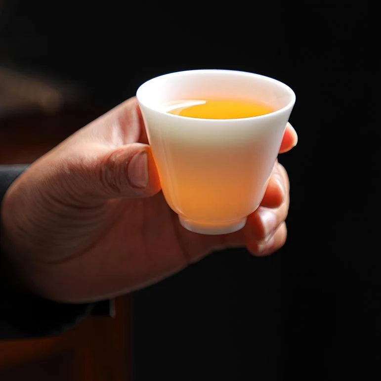 Premium White Porcelain Tea Set product gallery photo 9 for ceramic gongfu tea set