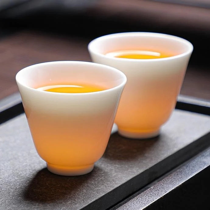 Premium White Porcelain Tea Set product gallery photo 10 for ceramic gongfu tea set
