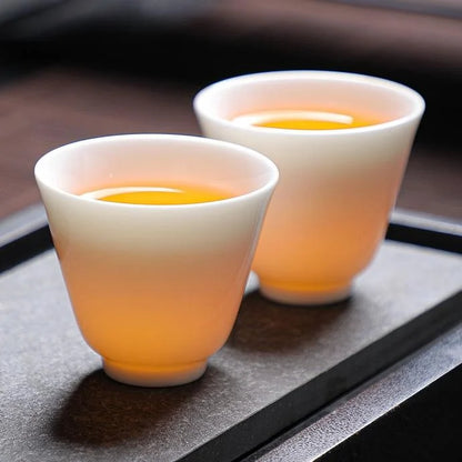 Premium White Porcelain Tea Set product gallery photo 10 for ceramic gongfu tea set