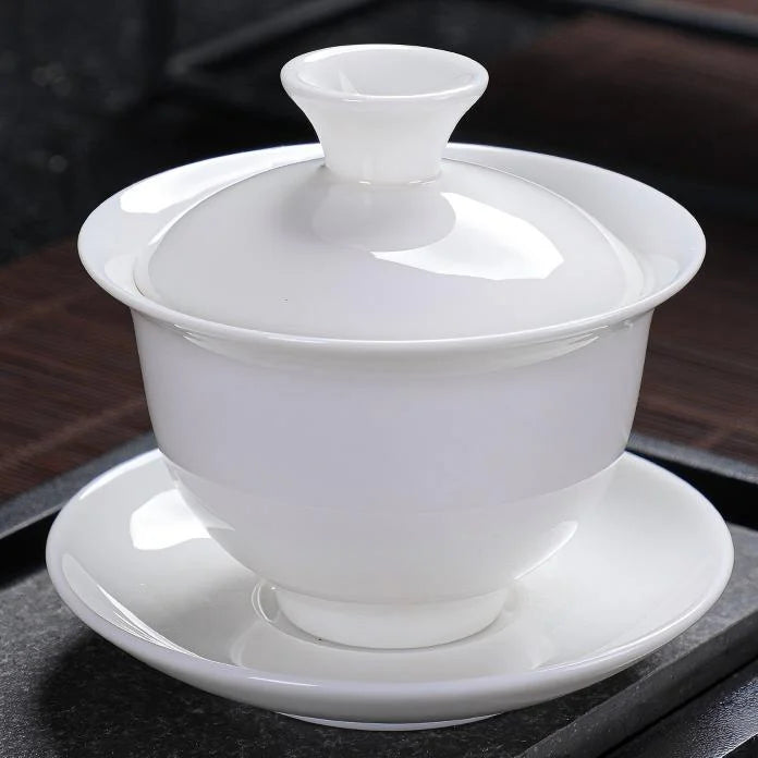 Premium White Porcelain Tea Set product gallery photo 12 for ceramic gongfu tea set