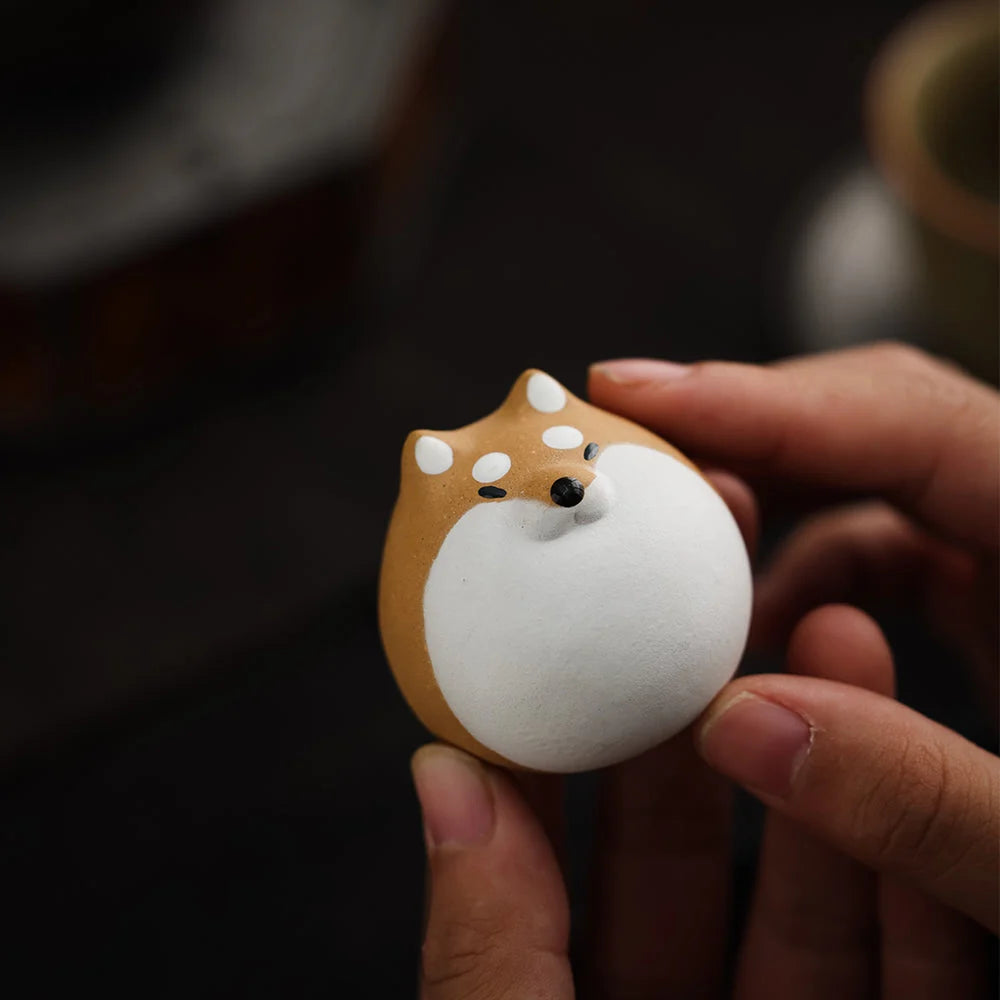 Round Shiba Inu Tea Pet detail photo 3 for gongfu tea pet