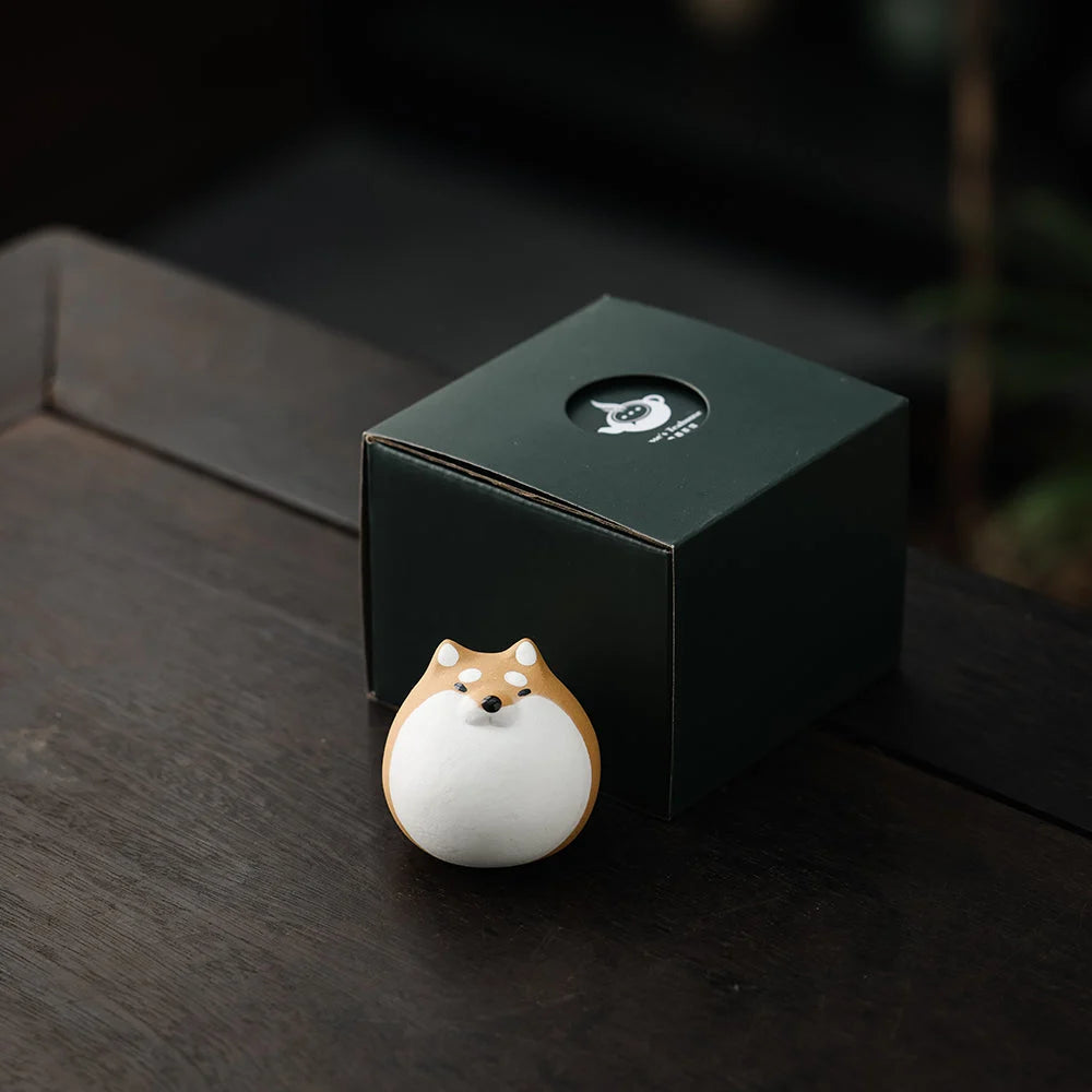 Round Shiba Inu Tea Pet product gallery photo 6 for gongfu tea pet