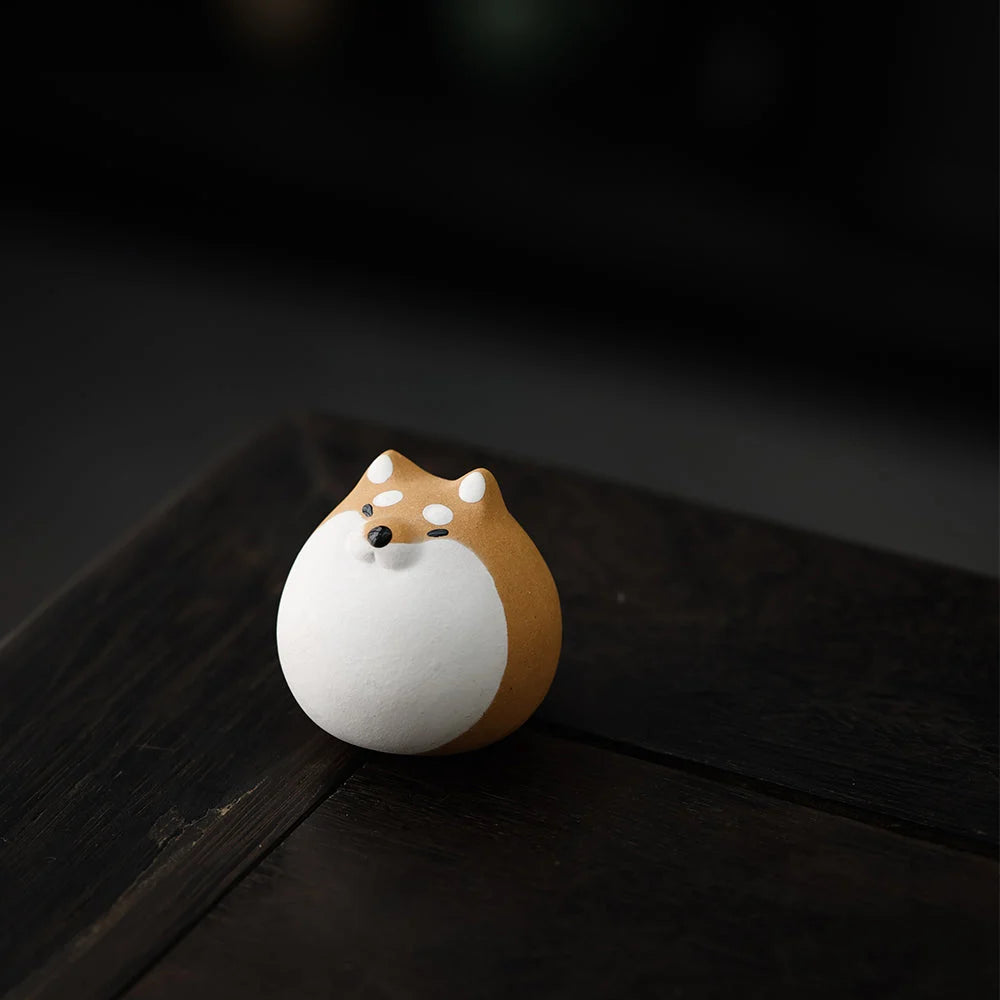 Round Shiba Inu Tea Pet product gallery photo 8 for gongfu tea pet