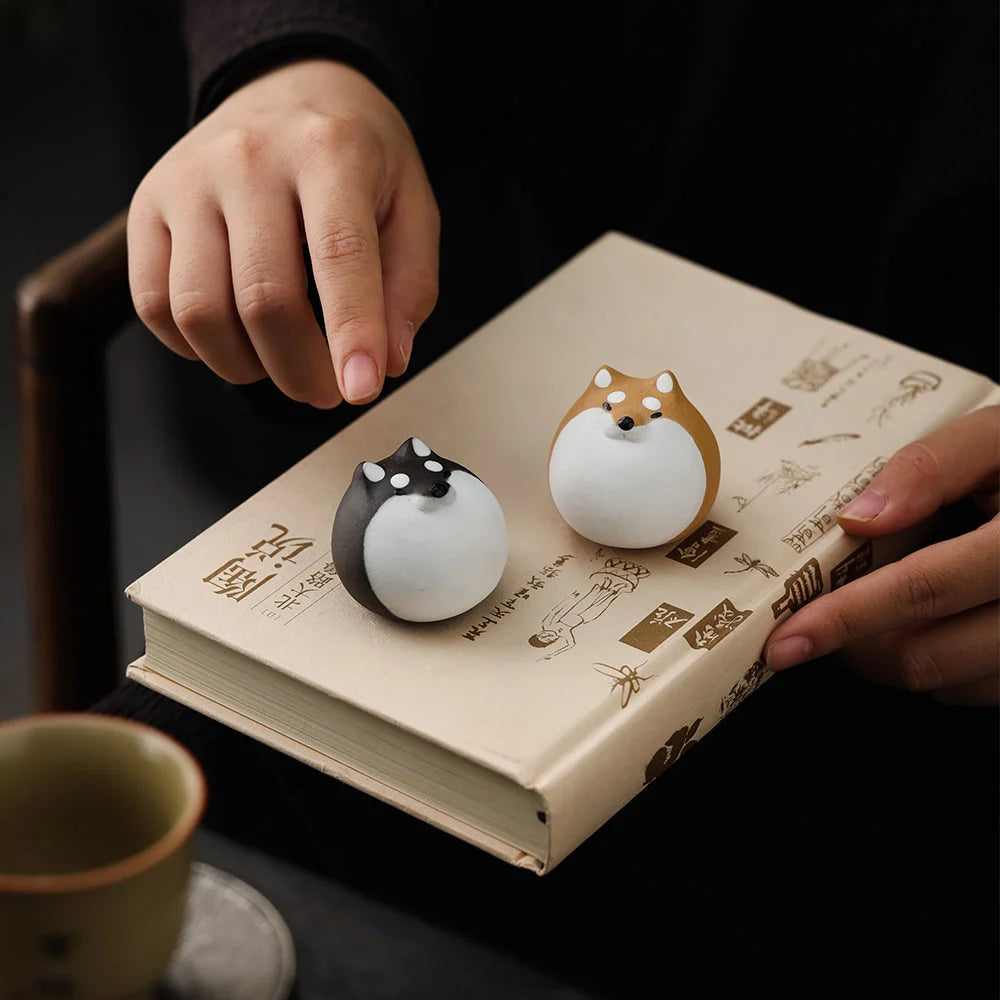 Round Shiba Inu Tea Pet product gallery photo 9 for gongfu tea pet