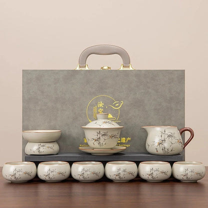 Ru Kiln Celadon Gongfu Tea Set detail photo 2 for ceramic gongfu tea set