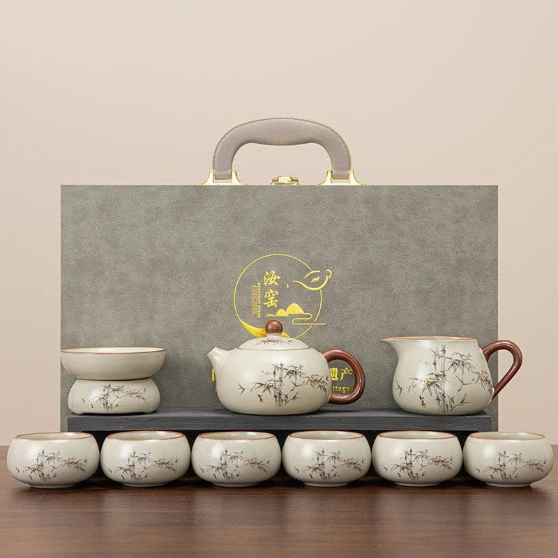 Ru Kiln Celadon Gongfu Tea Set detail photo 3 for ceramic gongfu tea set