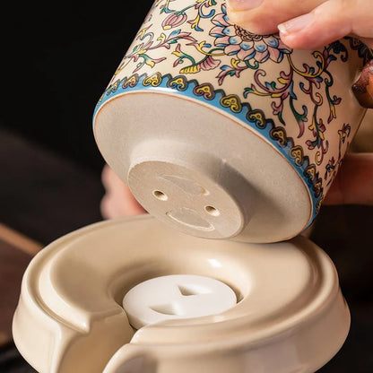 Ru Kiln Enamel Automatic Tea Set detail photo 4 for automatic gongfu tea set