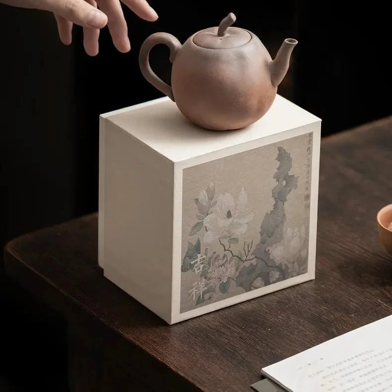 Rustic Chinese Stoneware Tea Set with Gift Box product gallery photo 10 for ceramic gongfu tea set