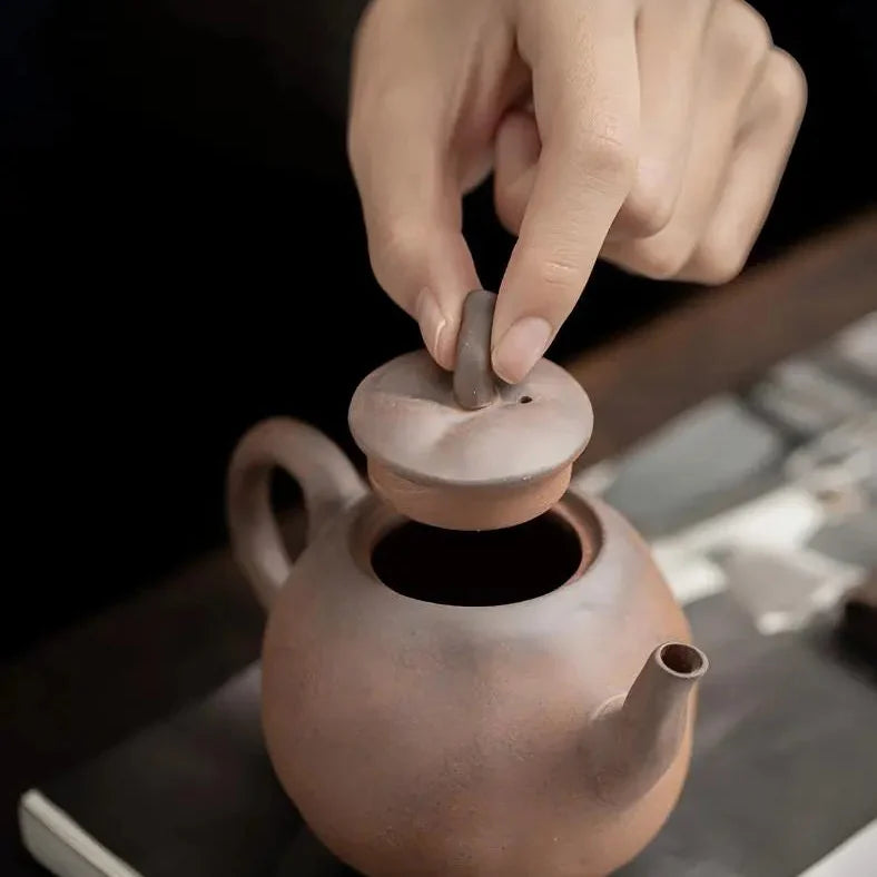 Rustic Chinese Stoneware Tea Set with Gift Box product gallery photo 12 for ceramic gongfu tea set