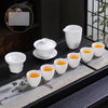 Hand-Painted Dehua White Porcelain Gongfu Tea Set