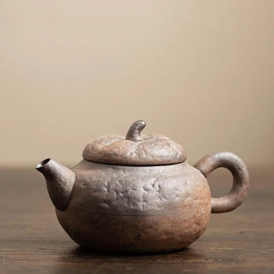 Rustic Chinese Stoneware Tea Set with Gift Box