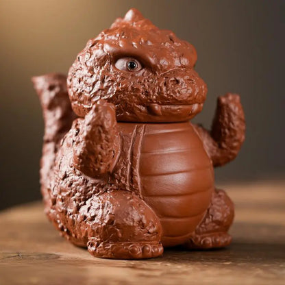 Godzilla Shaped Zisha Teapot detail photo 2 for gongfu tea pet