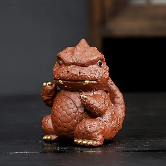 Cute Dinosaur Tea Pets — Adorable Purple Clay Decor & Gift for Tea Lovers