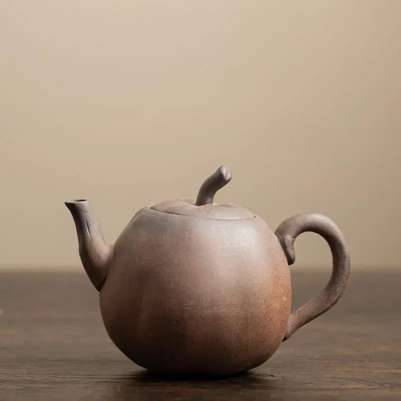 Rustic Chinese Stoneware Tea Set with Gift Box