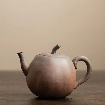 Rustic Chinese Stoneware Tea Set with Gift Box