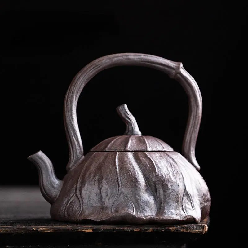 Hand-Carved Lotus Zisha Teapot detail photo 2 for zisha teapot