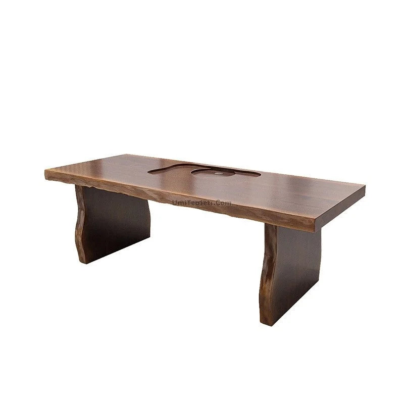 Solid Wood Chinese Gongfu Tea Table with Chairs detail photo 4 for gongfu tea table