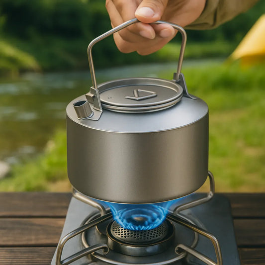Titanium Teapot — Lightweight Camping Kettle for Outdoor Brewing & Travel