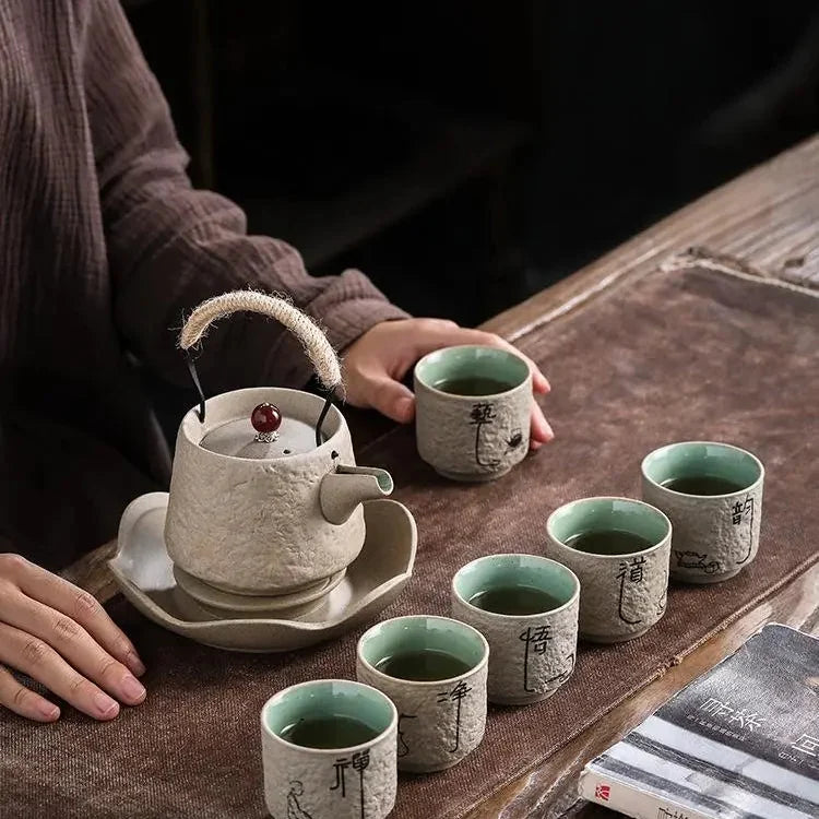 Wabi-Sabi Ceramic Gongfu Tea Set product gallery photo 9 for ceramic gongfu tea set