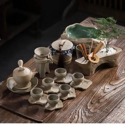 Wabi-Sabi Ceramic Gongfu Tea Set product gallery photo 10 for ceramic gongfu tea set