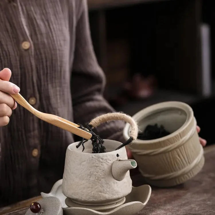 Wabi-Sabi Ceramic Gongfu Tea Set product gallery photo 11 for ceramic gongfu tea set