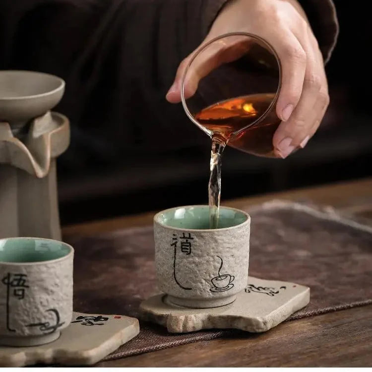 Wabi-Sabi Ceramic Gongfu Tea Set product gallery photo 13 for ceramic gongfu tea set