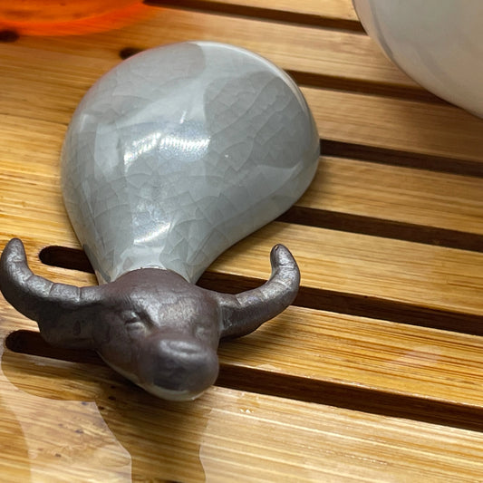 Water Buffalo Tea Pet - Water Buffalo (White Porcelain)