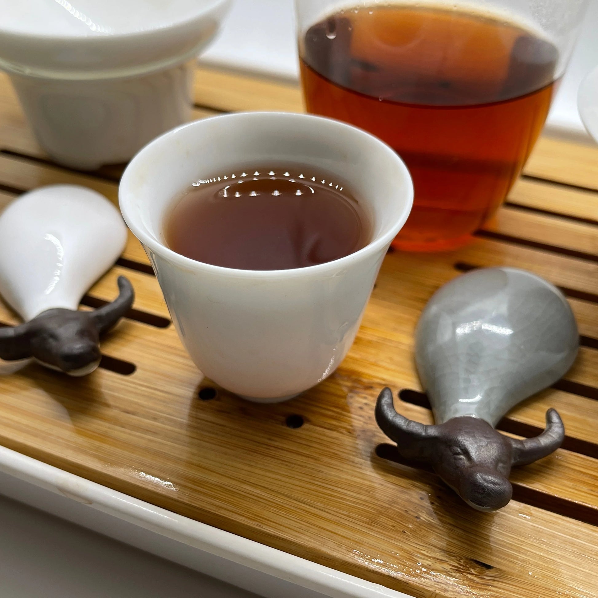 Water Buffalo Tea Pet - Water Buffalo (Green Celadon)