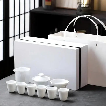 White Porcelain Kung Fu Tea Set detail photo 3 for ceramic gongfu tea set