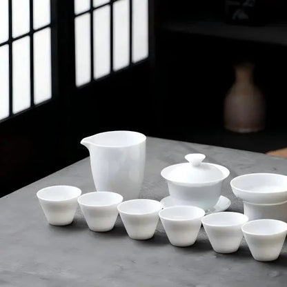 White Porcelain Kung Fu Tea Set detail photo 4 for ceramic gongfu tea set
