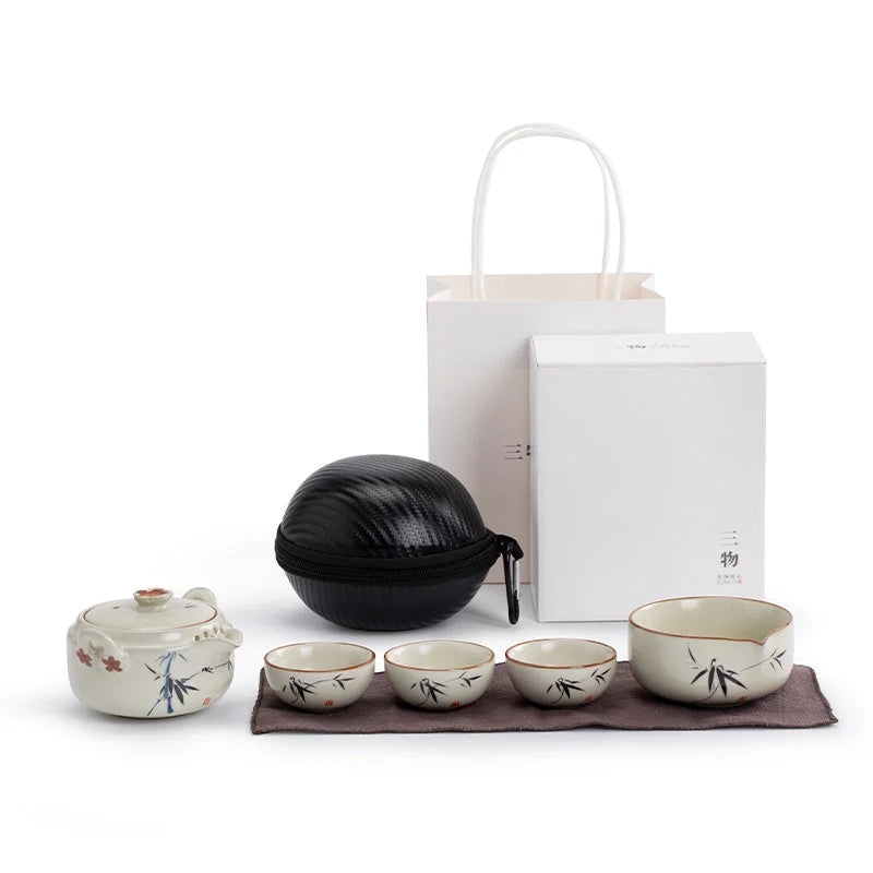 Zen Portable Tea Set with Travel Case main product photo for travel tea set